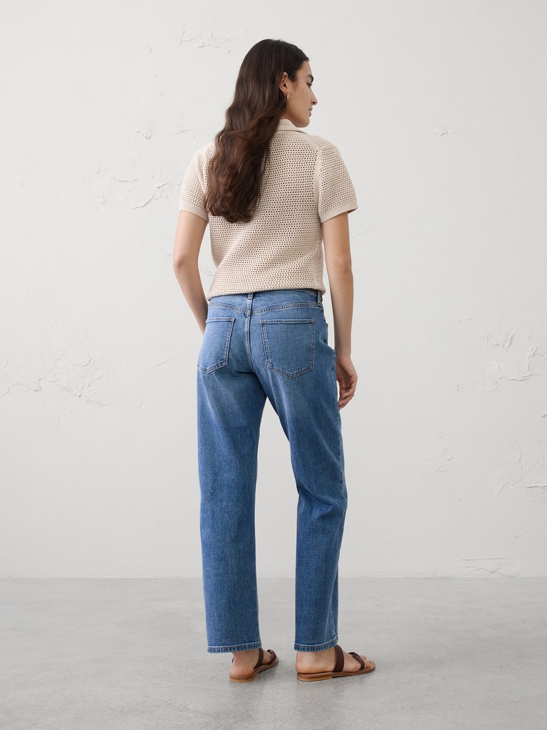 Straight-Leg Mid-Rise Jean