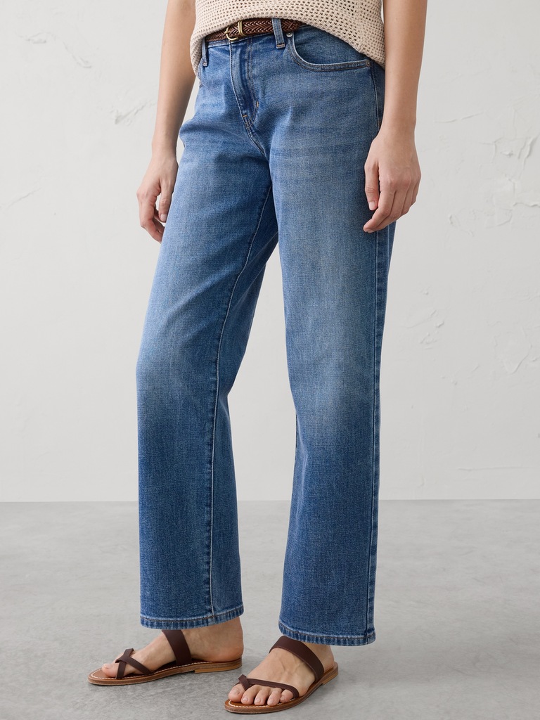 Straight-Leg Mid-Rise Jean