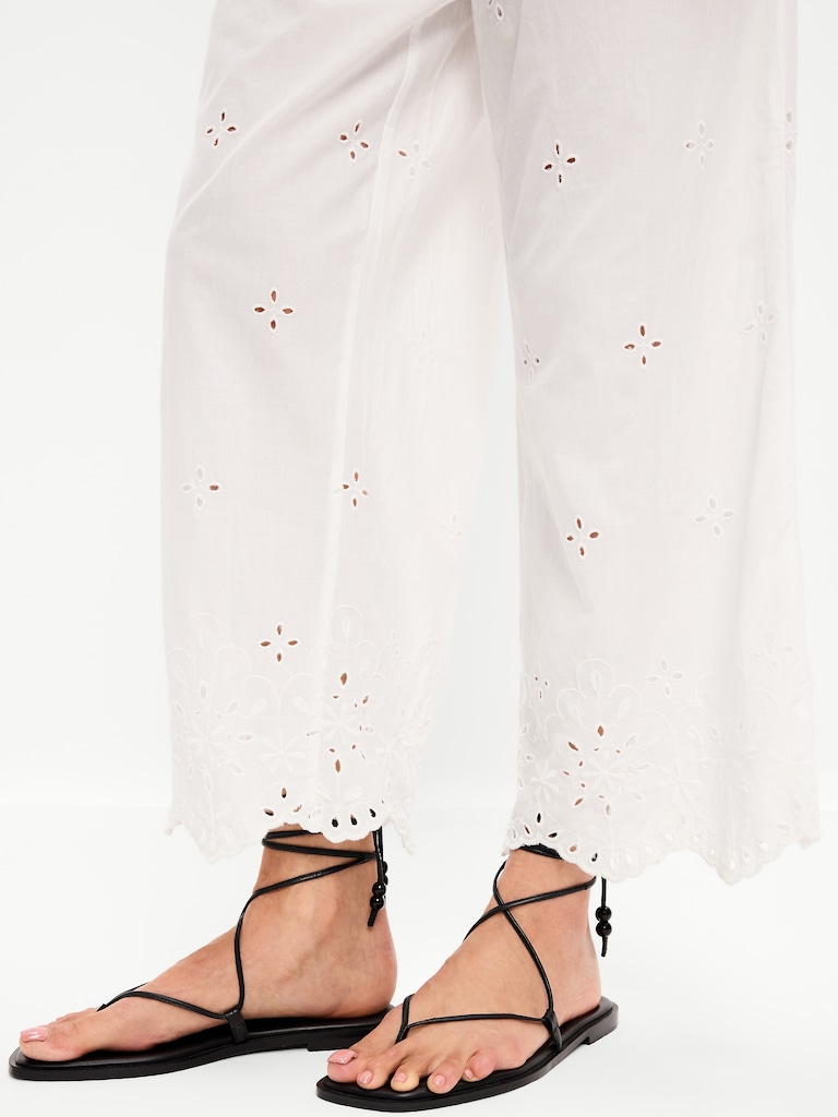 High-Waisted Cut Out Wide-Leg Pant