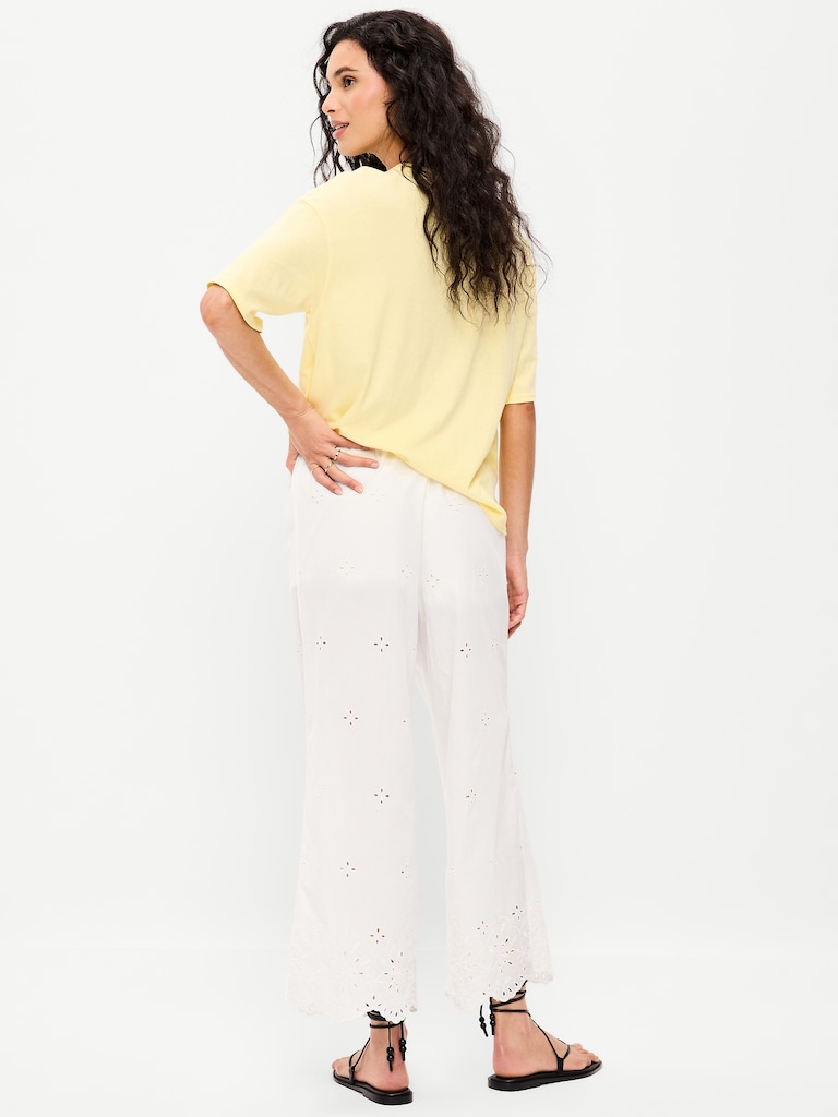 High-Waisted Cut Out Wide-Leg Pant