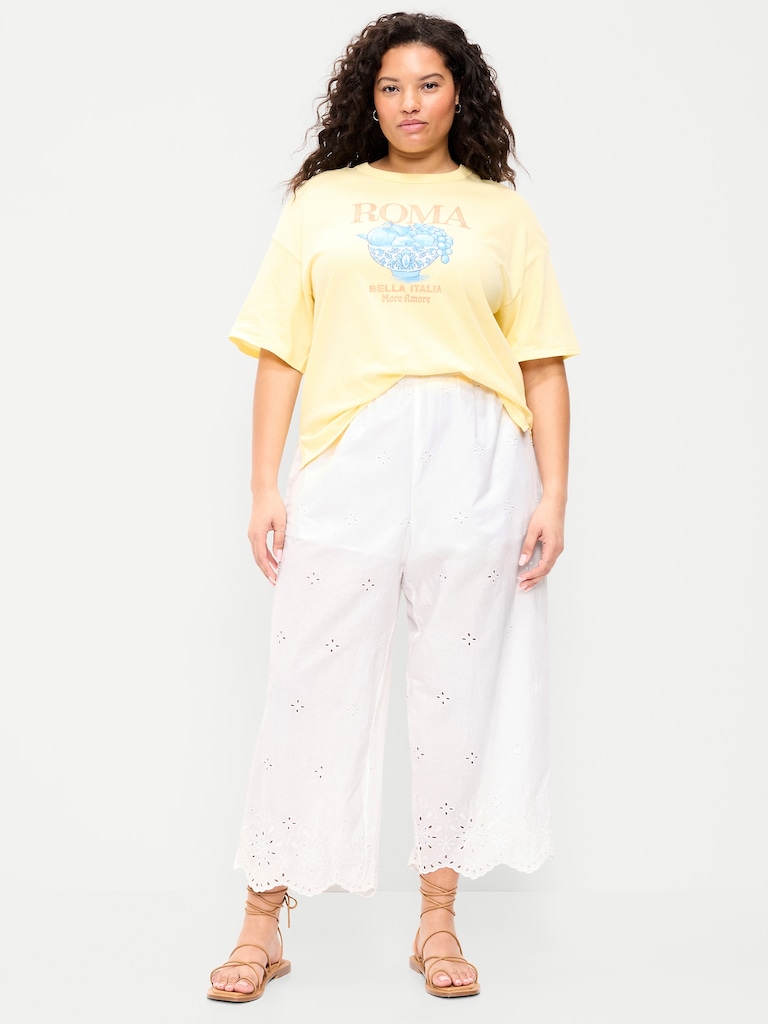 High-Waisted Cut Out Wide-Leg Pant