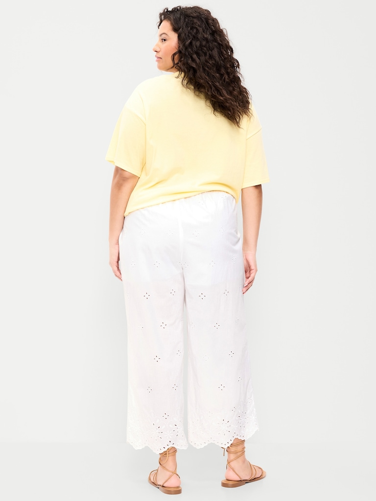 High-Waisted Cut Out Wide-Leg Pant