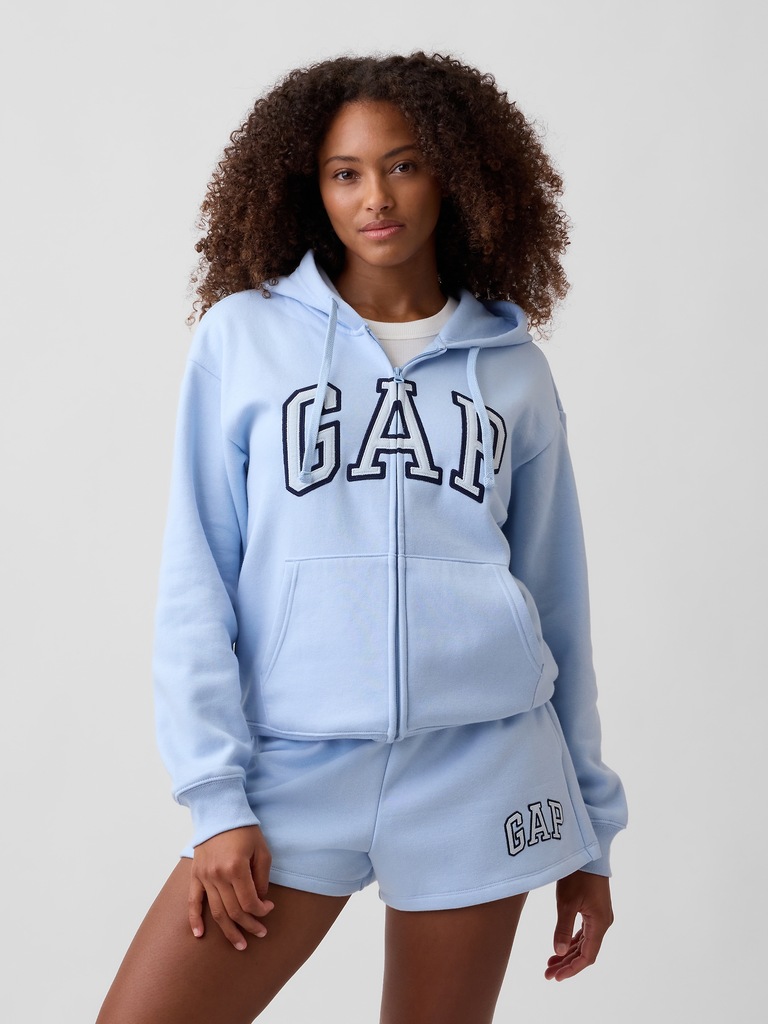 Relaxed Gap Logo Zip Hoodie