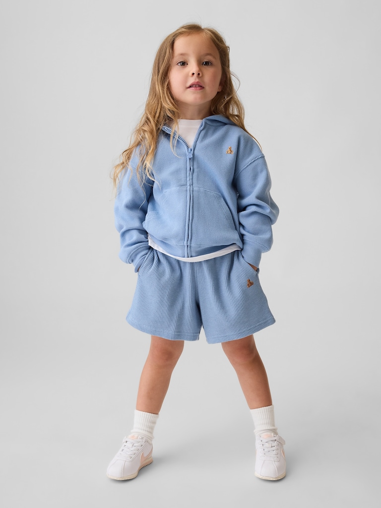 Baby & Toddler Waffle Zip Hoodie