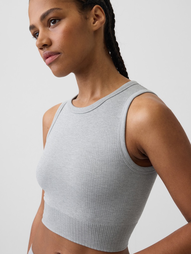 Seamless Rib Crop Tank Top