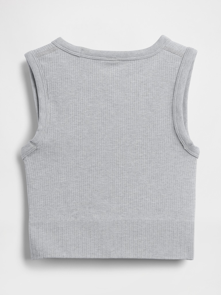 Seamless Rib Crop Tank Top
