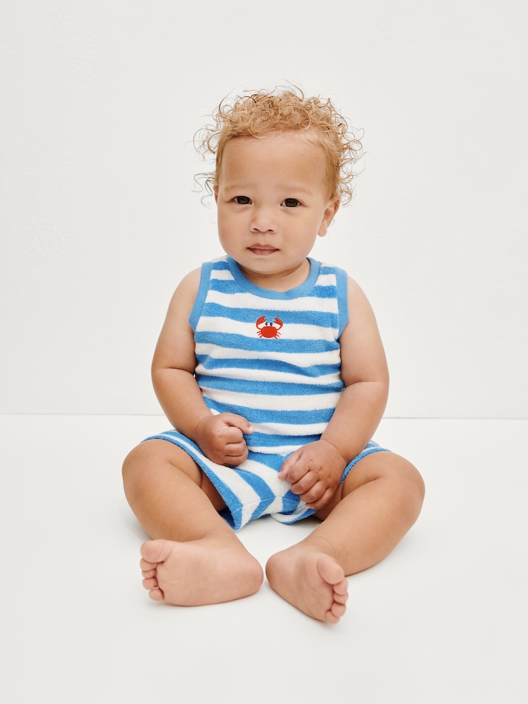 Baby Towel Terry Stripe Outfit Set