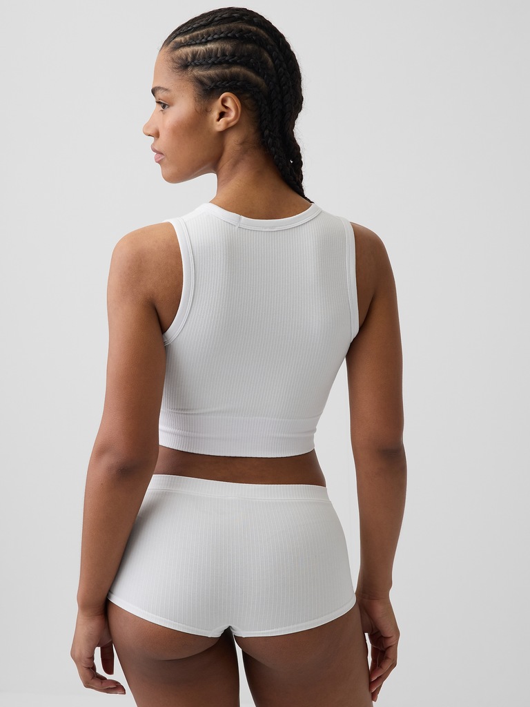 Seamless Rib Crop Tank Top