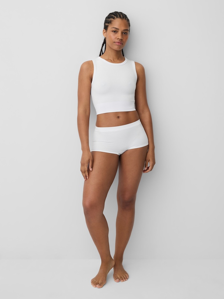 Seamless Rib Crop Tank Top