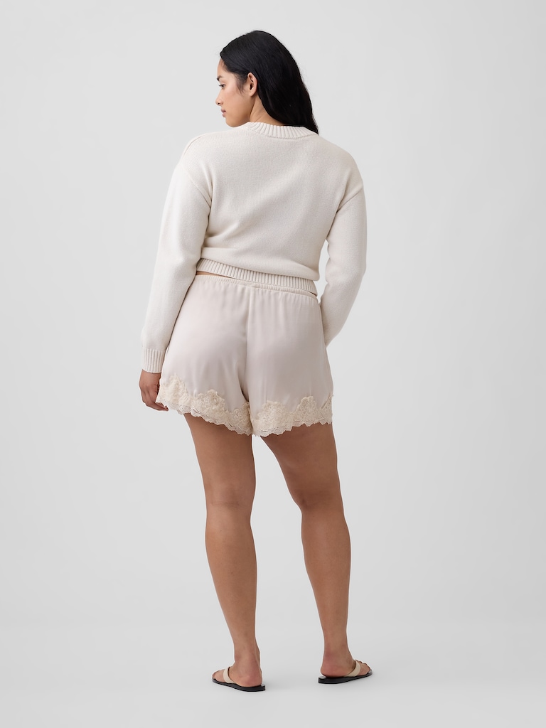 5" High Rise Pull-On Satin Shorts