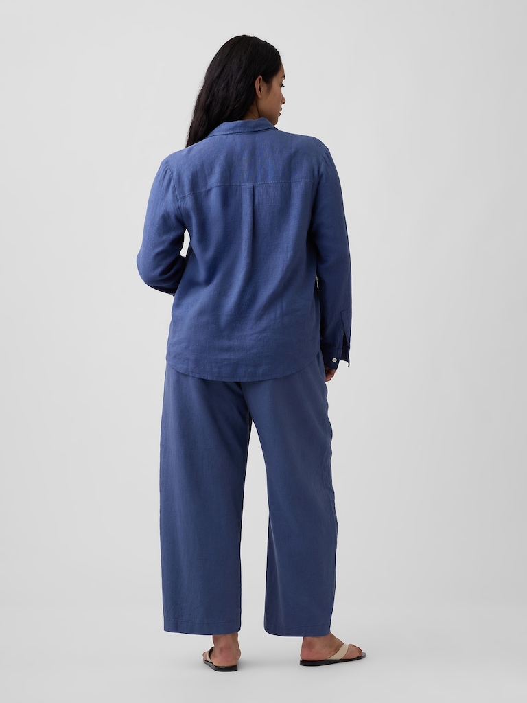Mid Rise Pull-On Barrel Pants