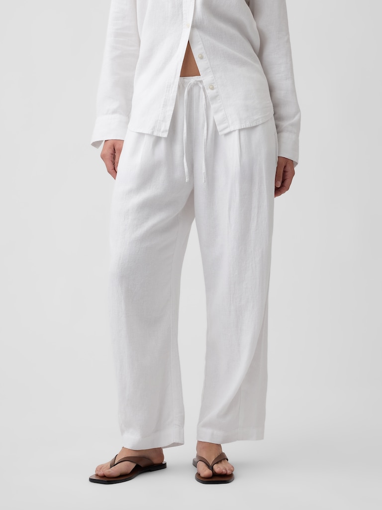 Mid Rise Pull-On Barrel Pants