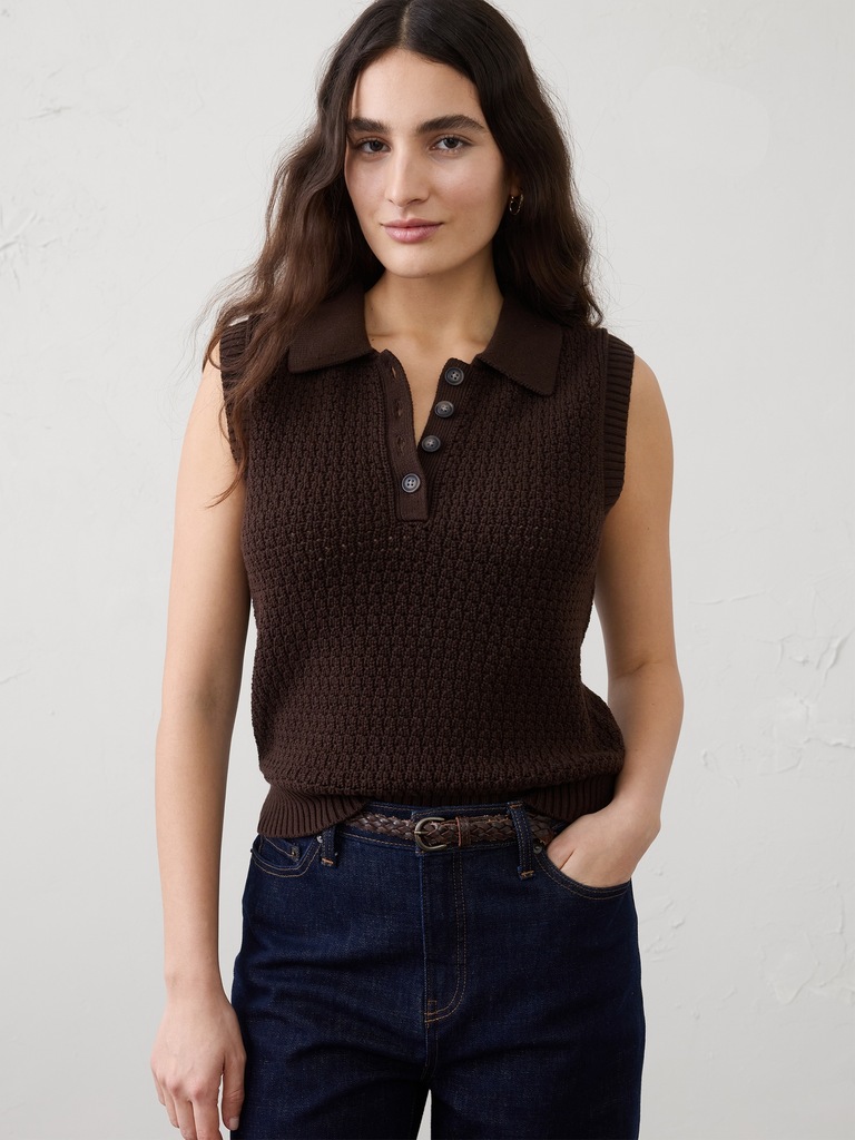 Textured Sweater Polo