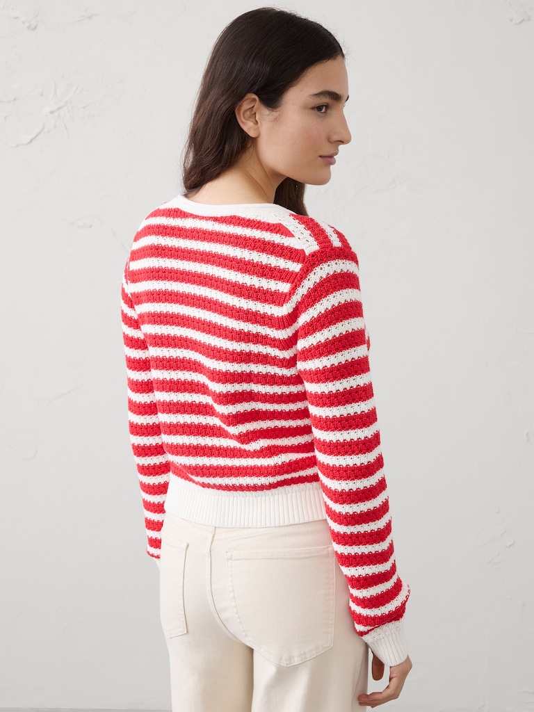 Textured Cardigan Sweater