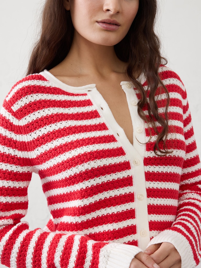 Textured Cardigan Sweater