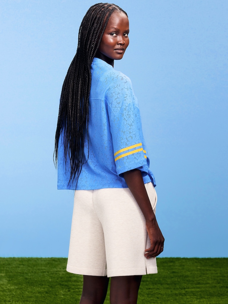 FIFA World Cup 26™ Argentina Boxy Lace V-Neck T-Shirt for Women