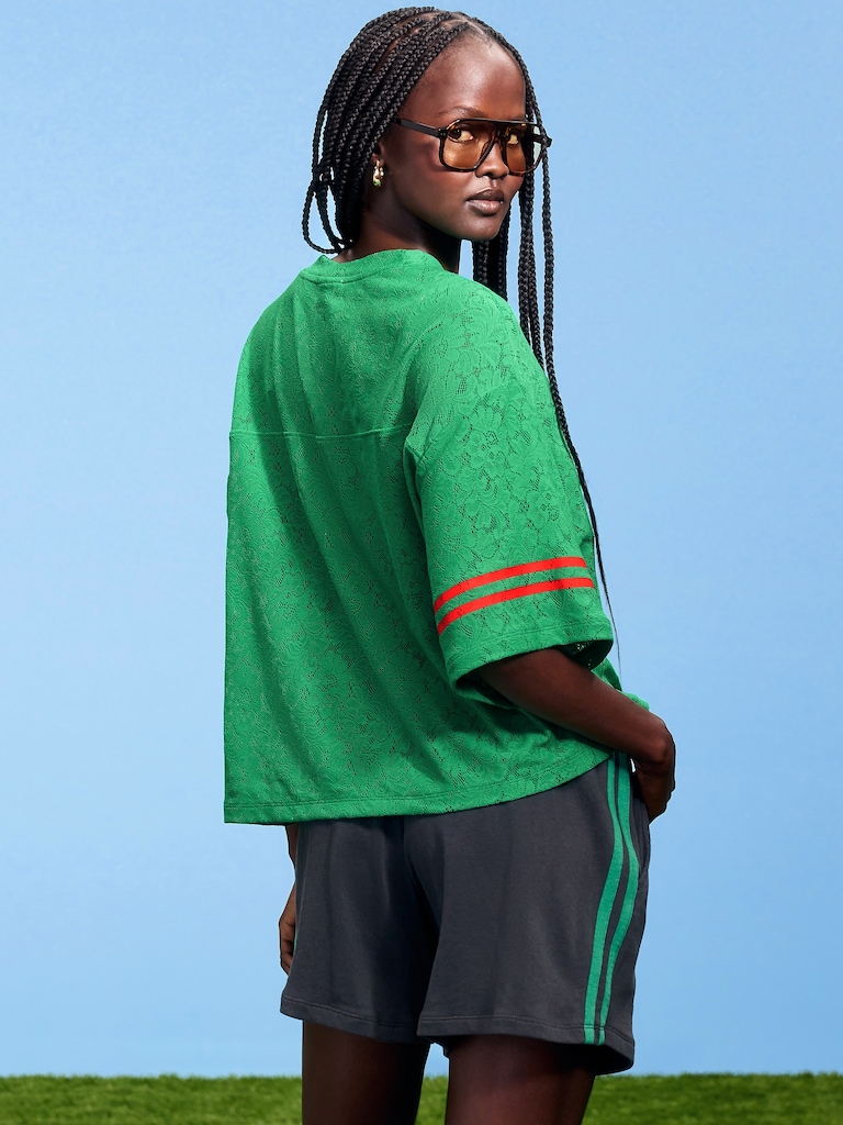 FIFA World Cup 26™ Mexico Boxy Lace V-Neck T-Shirt for Women