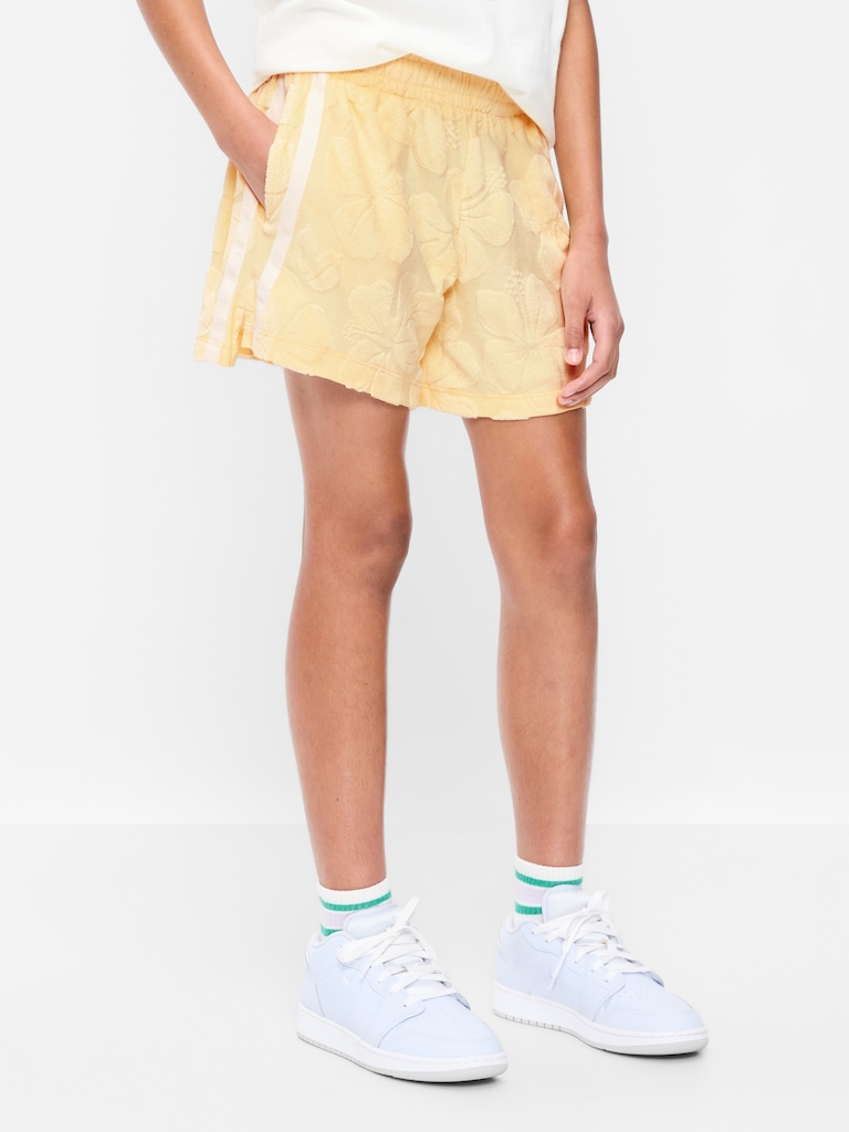 High-Waisted Textured Terry Shorts for Girls