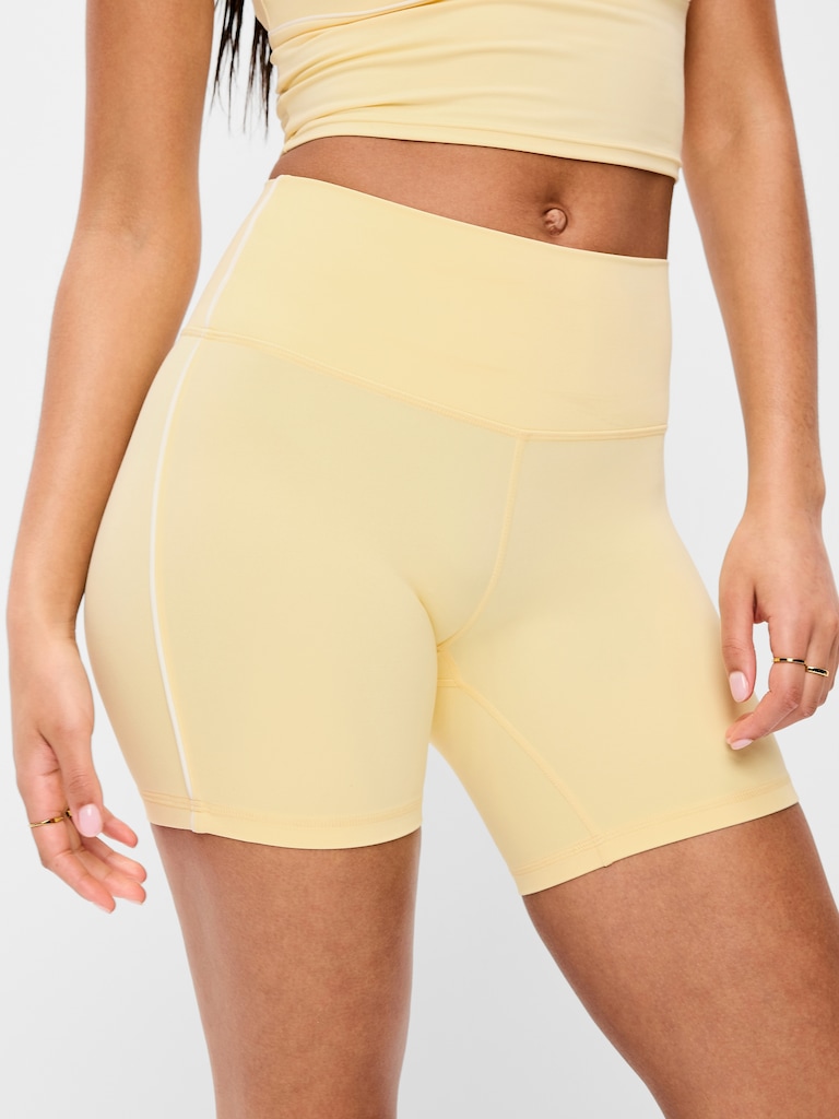 High-Waisted StudioSmooth Biker Shorts -- 6-inch inseam