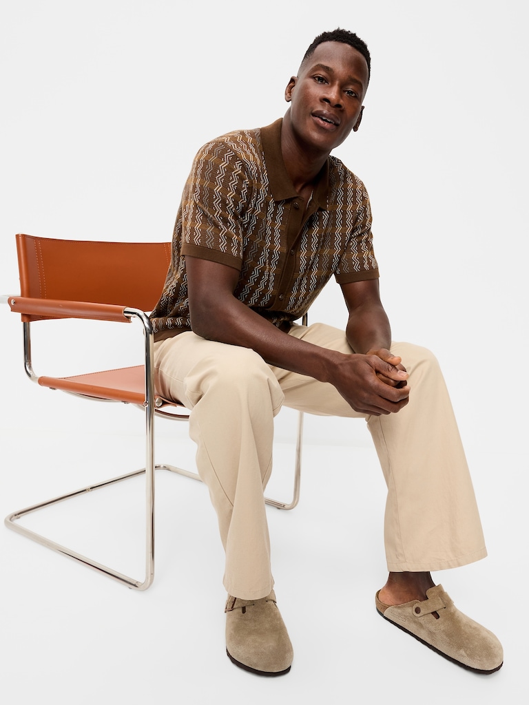 Short-Sleeve Sweater Shirt
