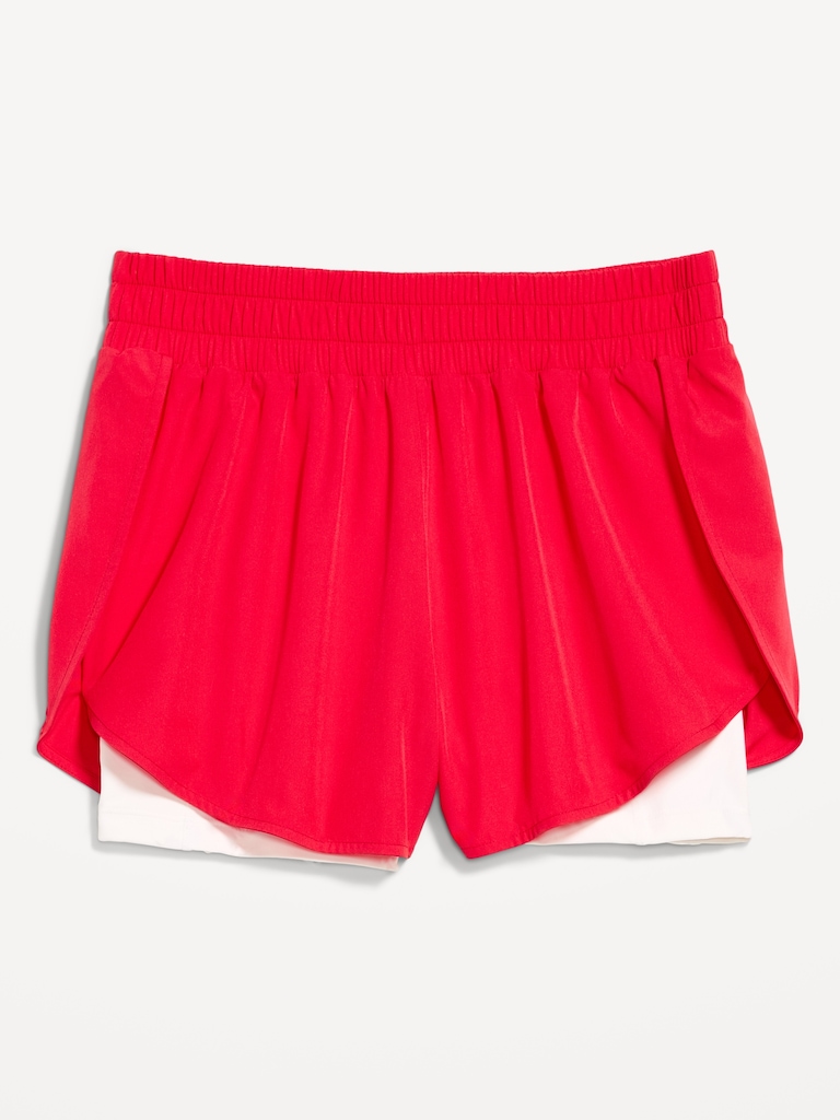 High-Waisted StretchTech 2-In-1 Run Shorts