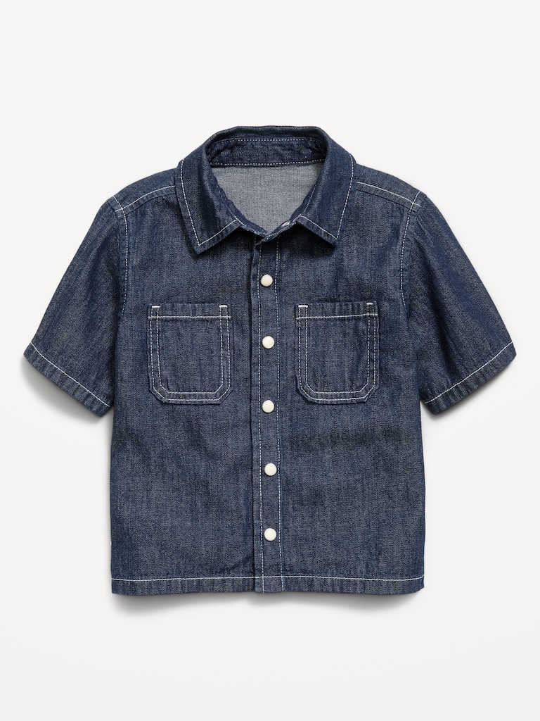 Short-Sleeve Boxy Shirt for Toddler Boys