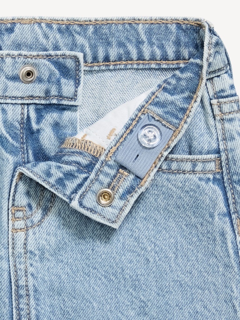 High-Waisted Fringed-Hem Jean Skirt for Toddler Girls