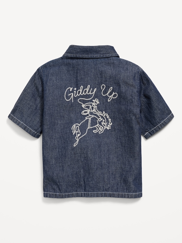 Short-Sleeve Boxy Shirt for Toddler Boys