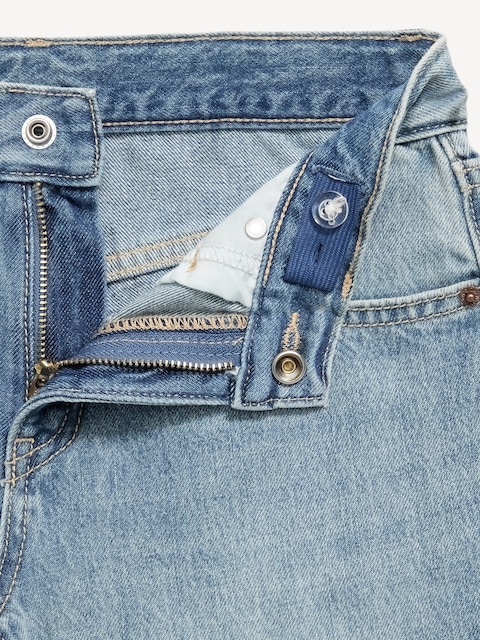 Mid-Rise Ripped Super Baggy Wide-Leg Jeans for Girls