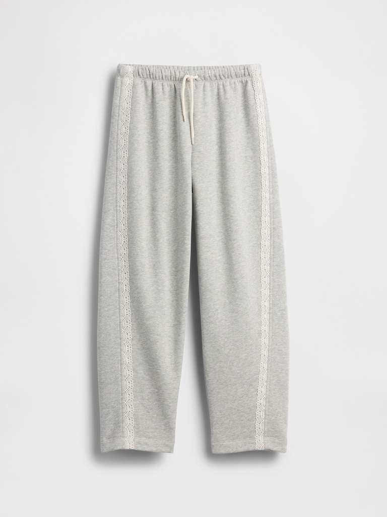 Kids VintageSoft Relaxed Lace-Trim Barrel Joggers