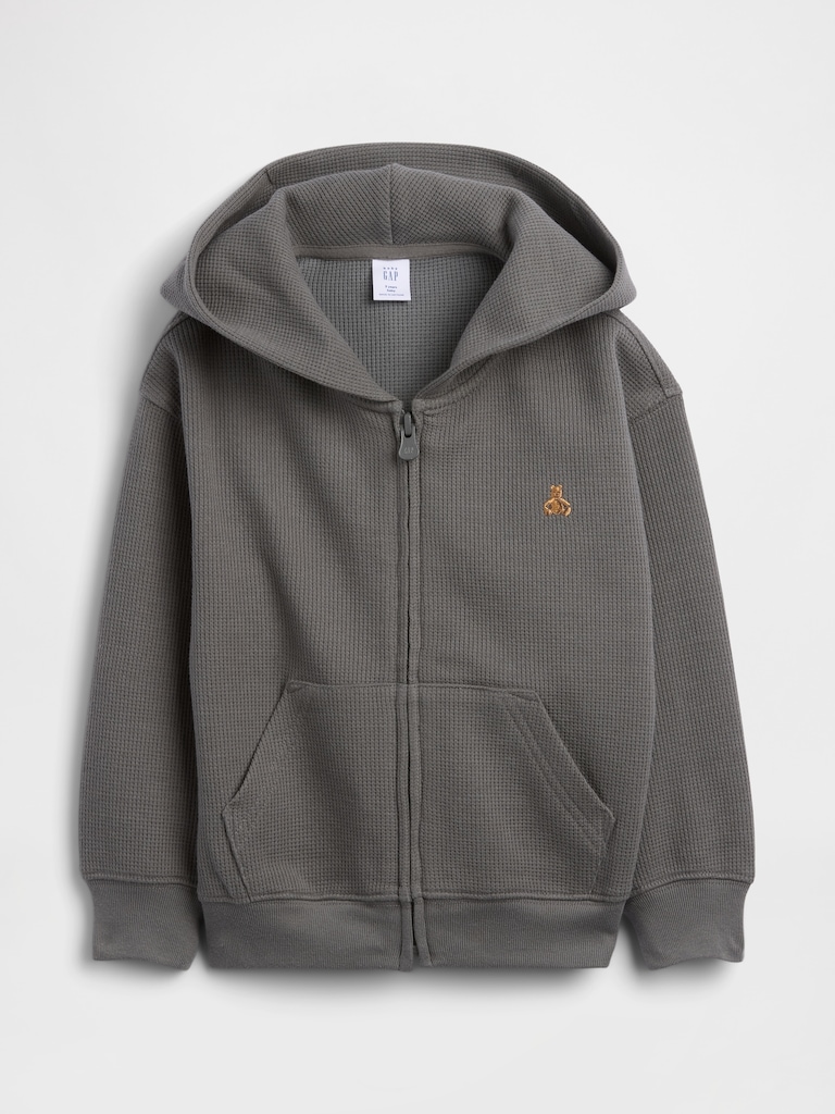 Baby & Toddler Waffle Zip Hoodie