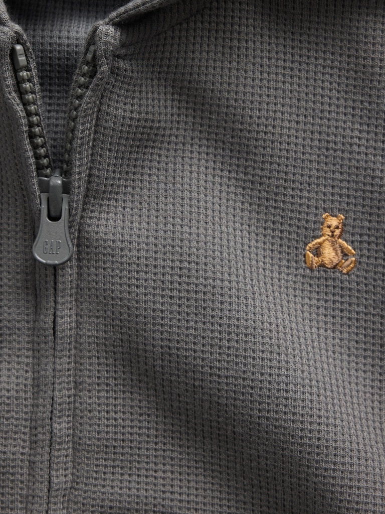 Baby & Toddler Waffle Zip Hoodie