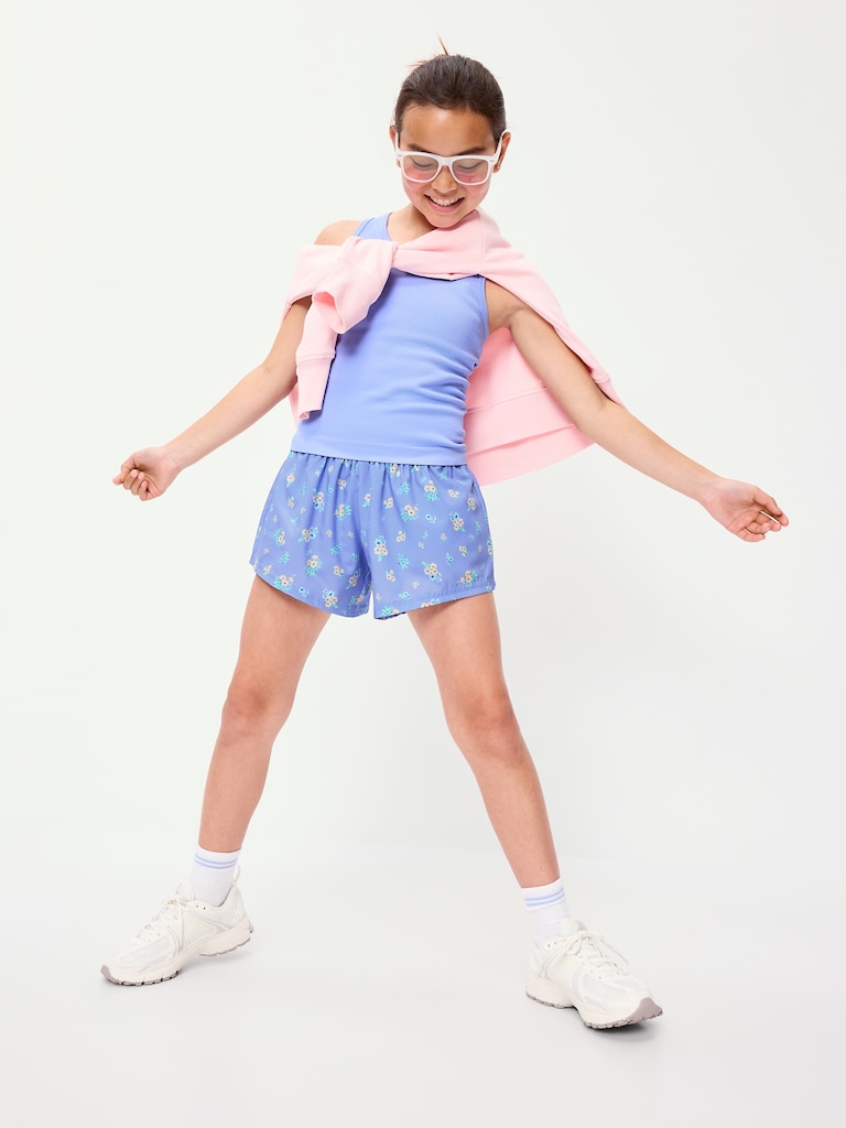 High-Waisted StretchTech Performance Shorts for Girls