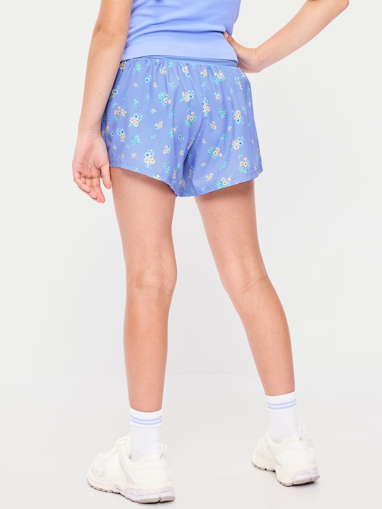High-Waisted StretchTech Performance Shorts for Girls