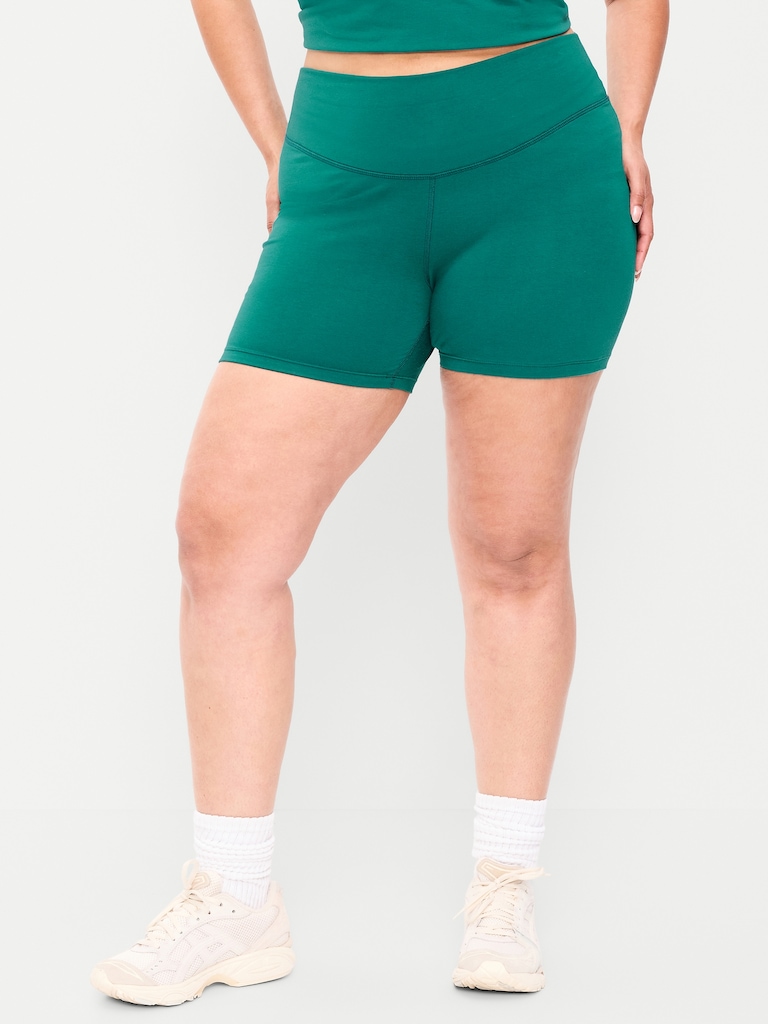 High-Waisted PowerChill Biker Shorts -- 5-inch inseam