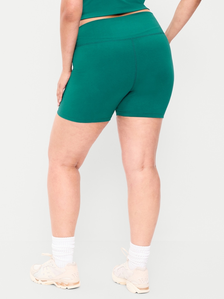 High-Waisted PowerChill Biker Shorts -- 5-inch inseam