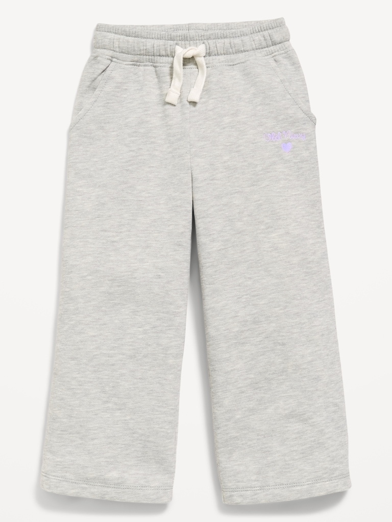 Logo Graphic Wide-Leg Sweatpants for Toddler Girls