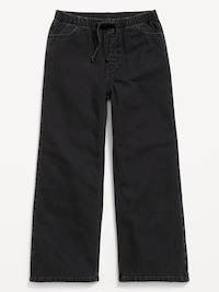 Pull-On Super Baggy Wide-Leg Denim Pants for Girls