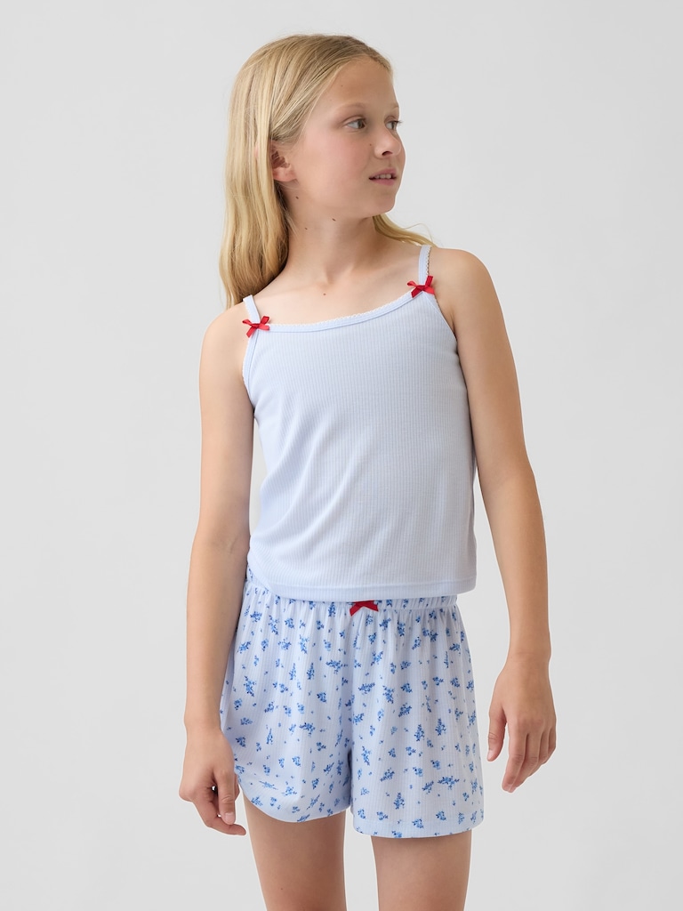 Kids Recycled Rib PJ Tank Top