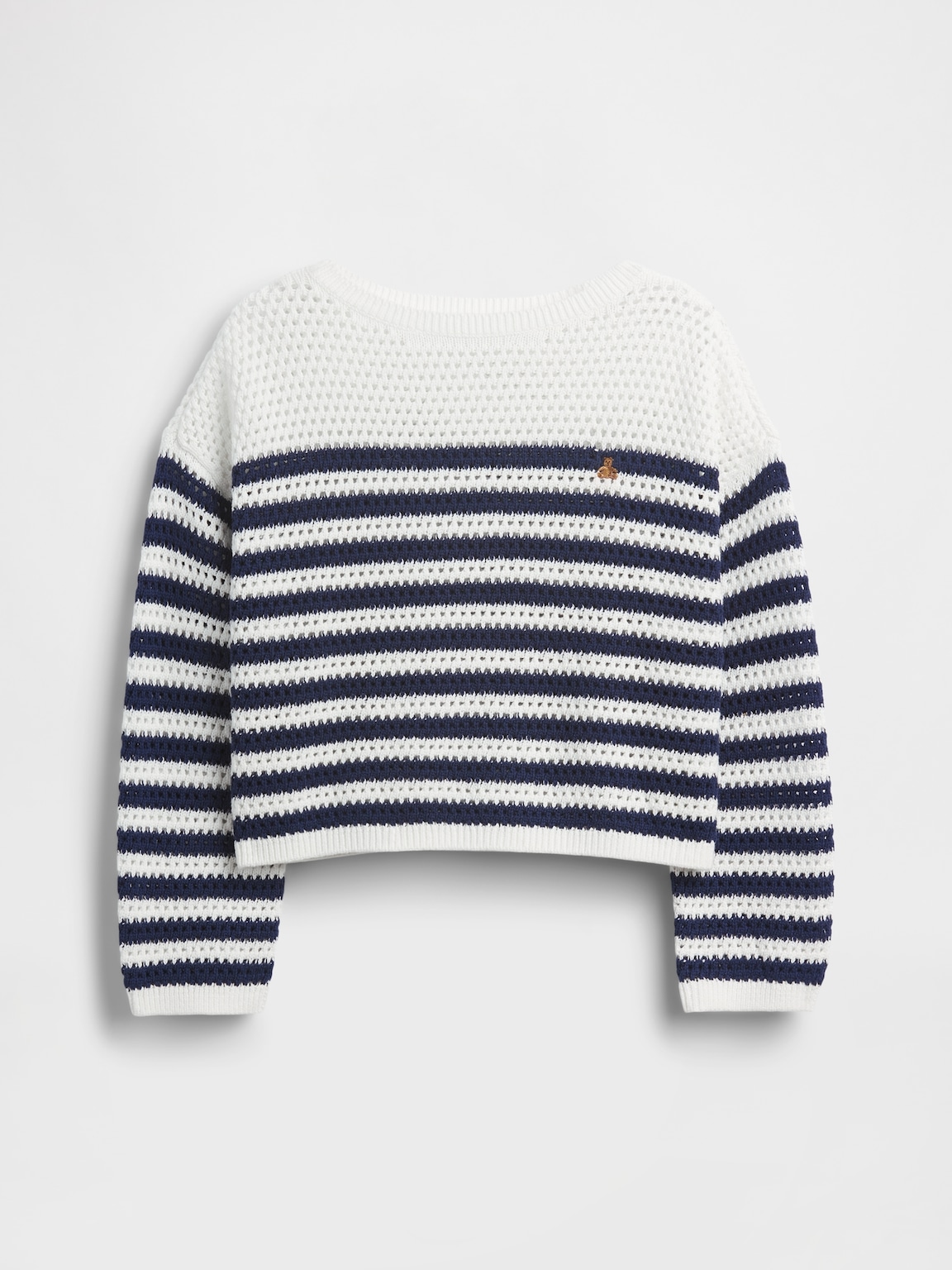 Kids Crochet Oversized Stripe Sweater