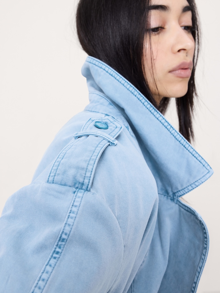 Cotton Twill Peacoat