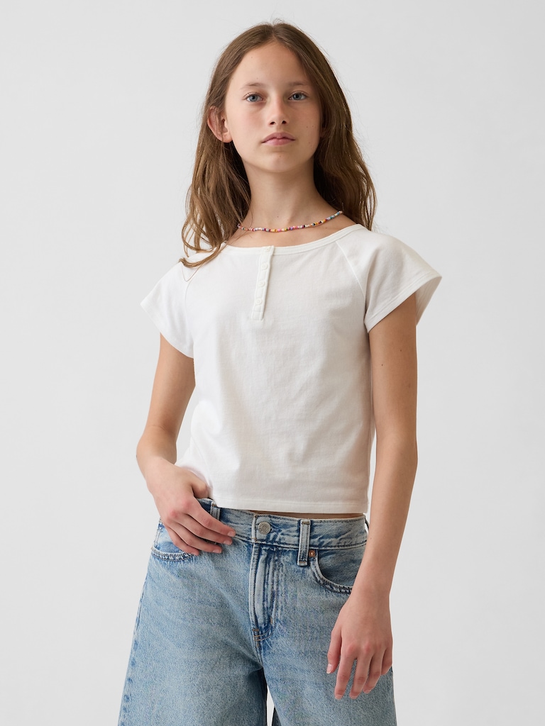 Kids Raglan Henley T-Shirt