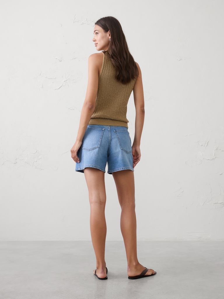 High-Rise Denim Short