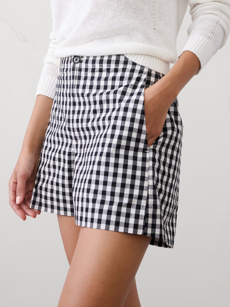High-Rise Poplin Short