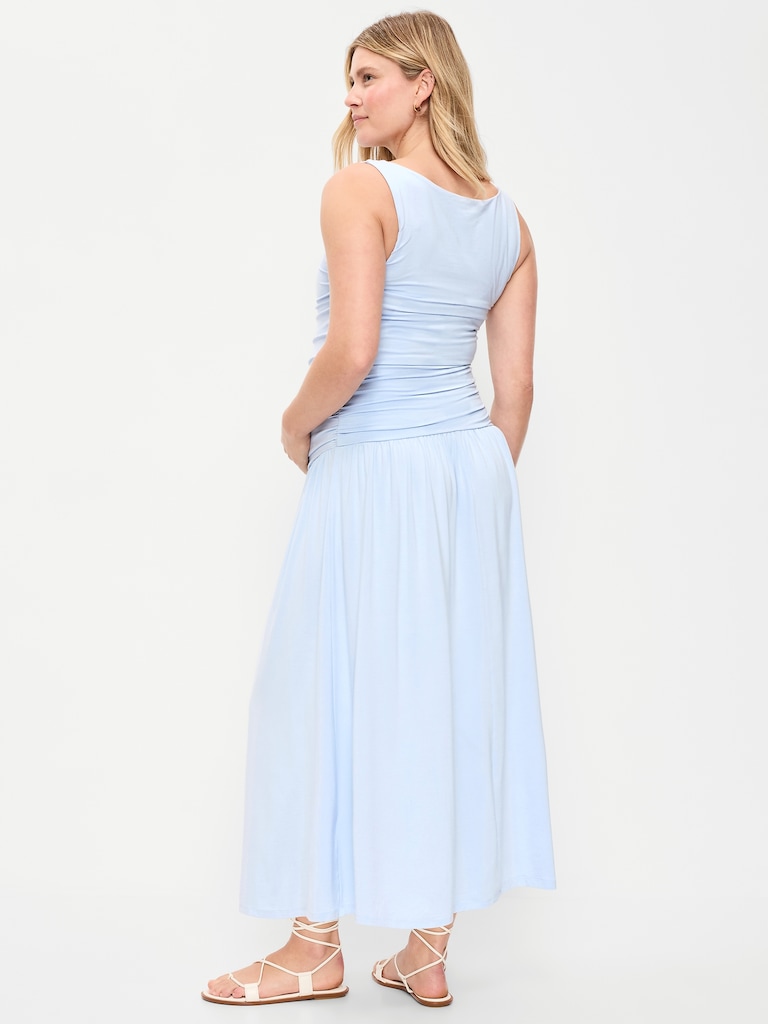 Maternity Drop-Waist Fit & Flare Dress