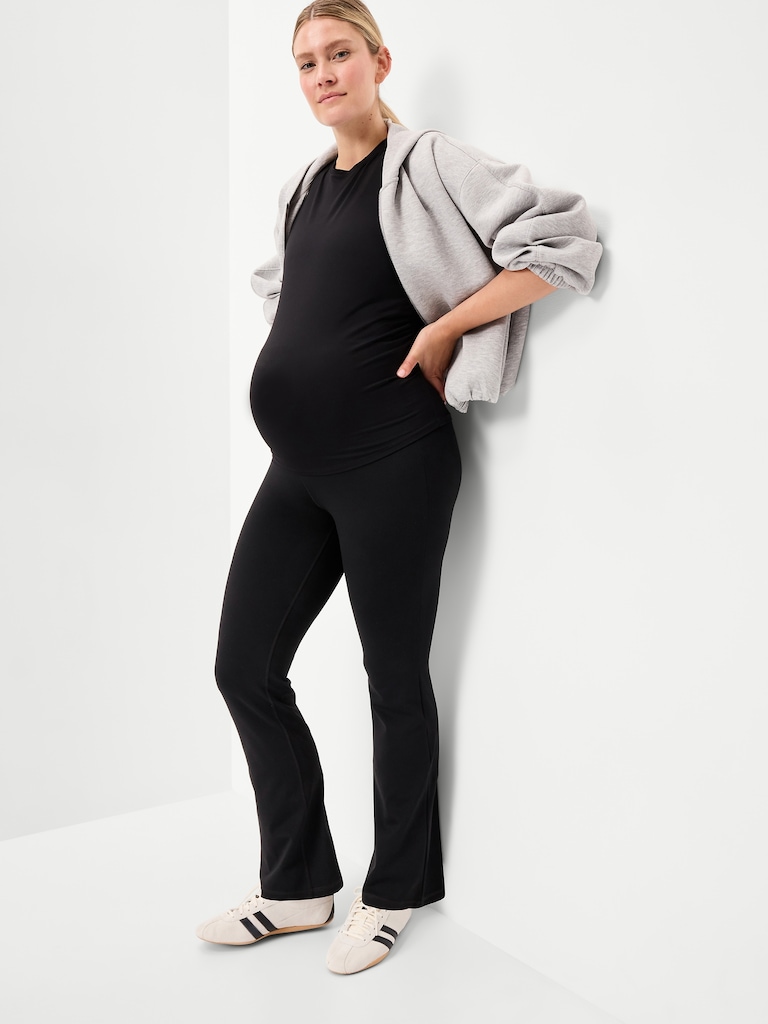 Maternity Full-Panel StudioSmooth Flare Leggings