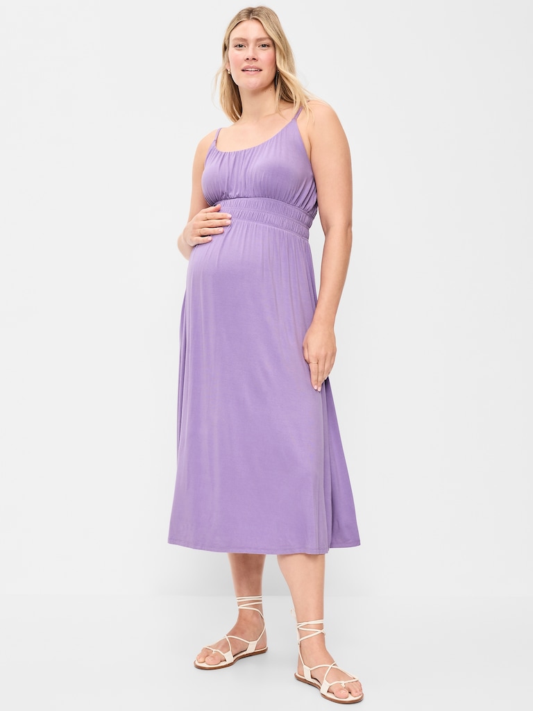 Maternity Smocked Fit & Flare Dress