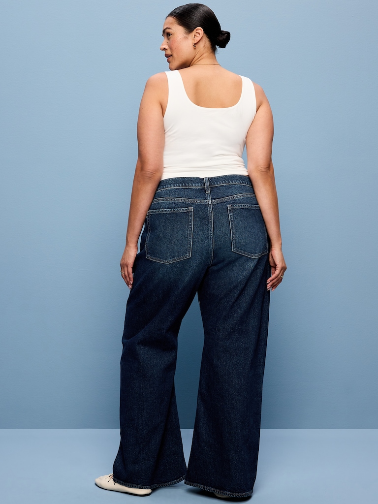 Mid-Rise Twisted-Seam Flare Jeans