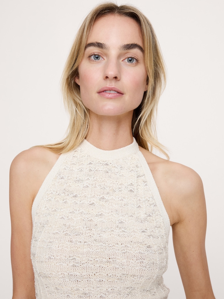 Cotton Cable-Knit Tank