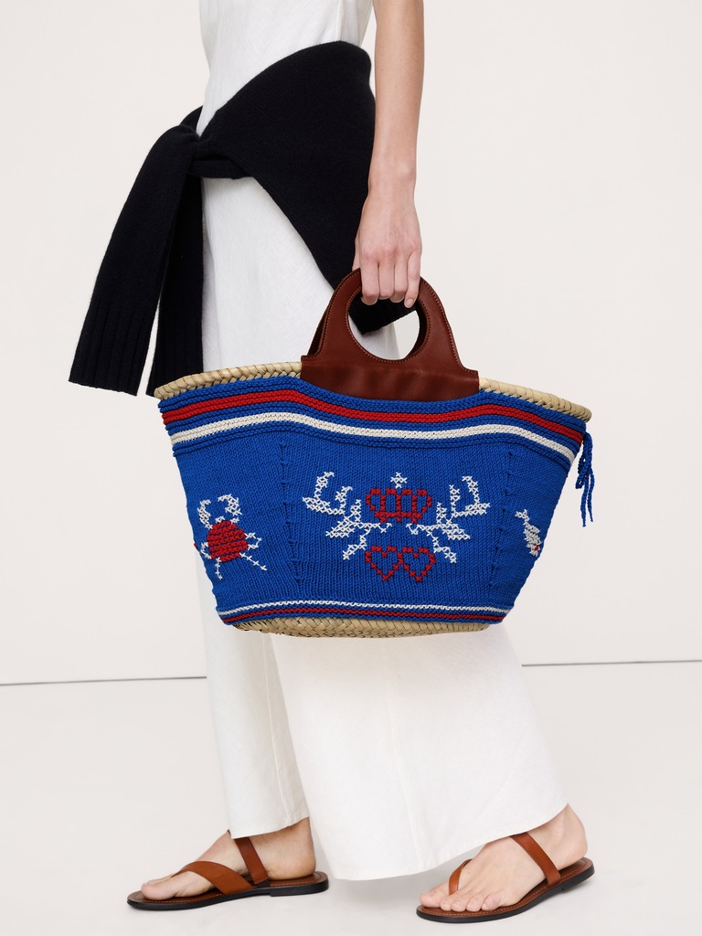 Póvoa Large Embroidered Basket By Entrudo